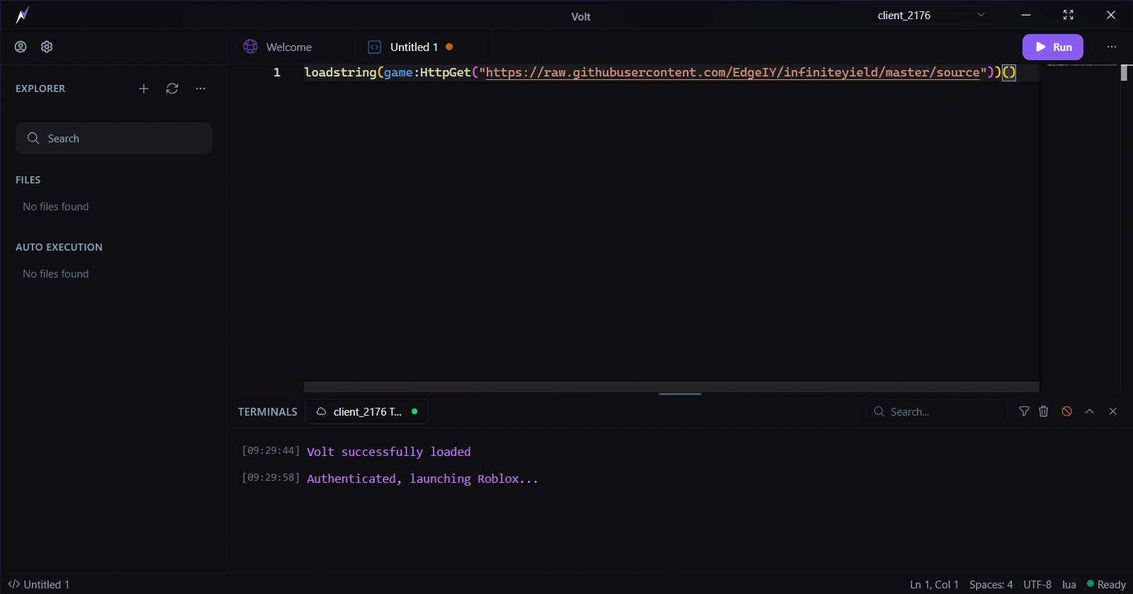 Volt Executor Interface UI